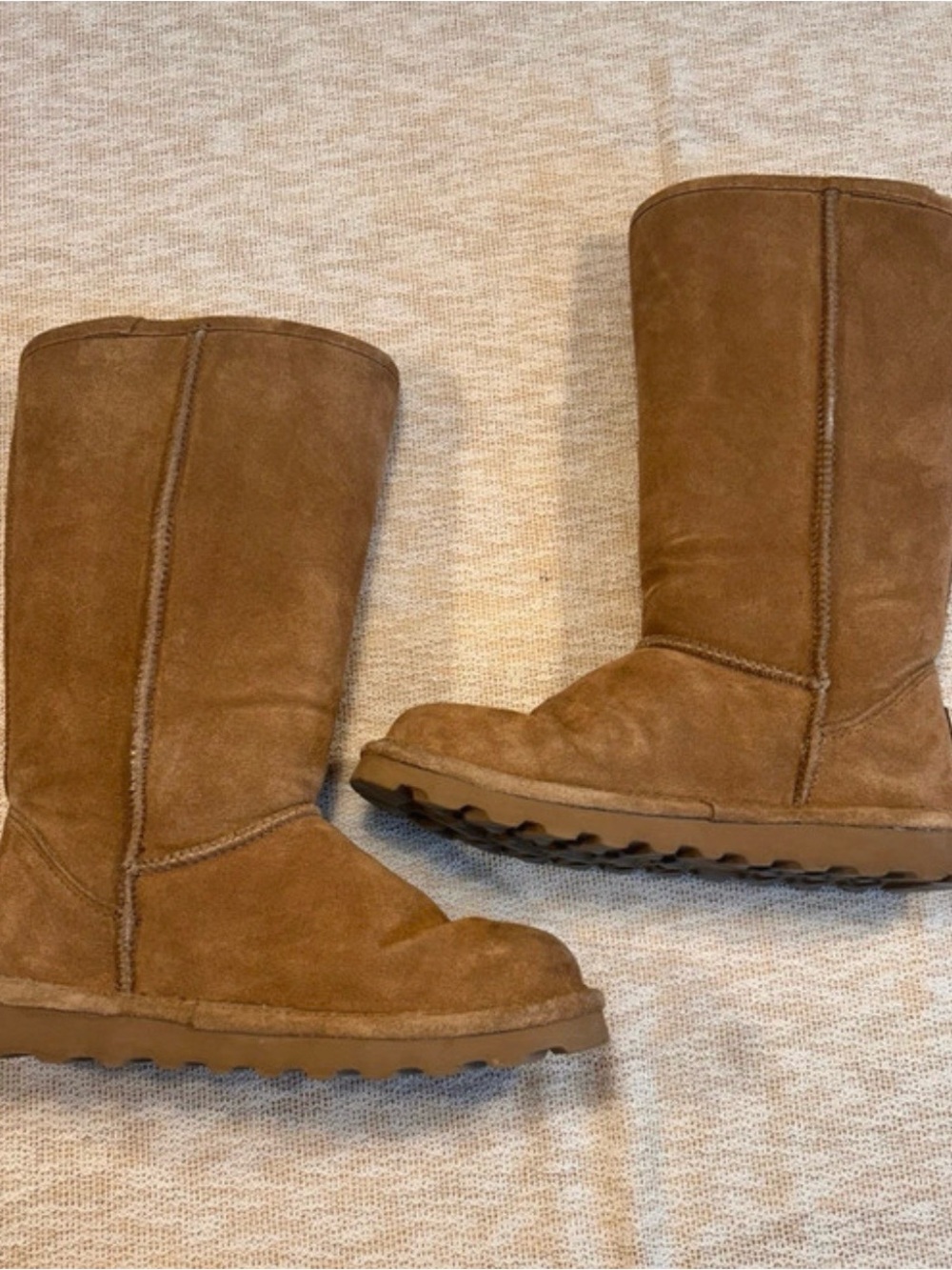 Women’s BearPaw Tall Suede Winter Boots in Chestnut